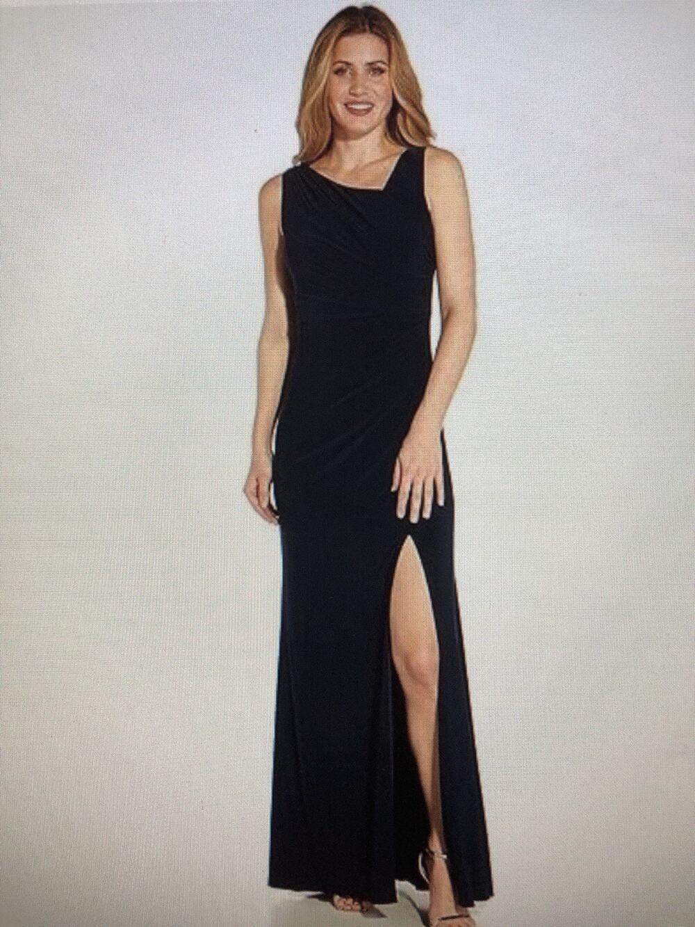 Adrianna Papell Women's Midnight Sequin Jersey Dress 24W NEW $219 AP1E210681